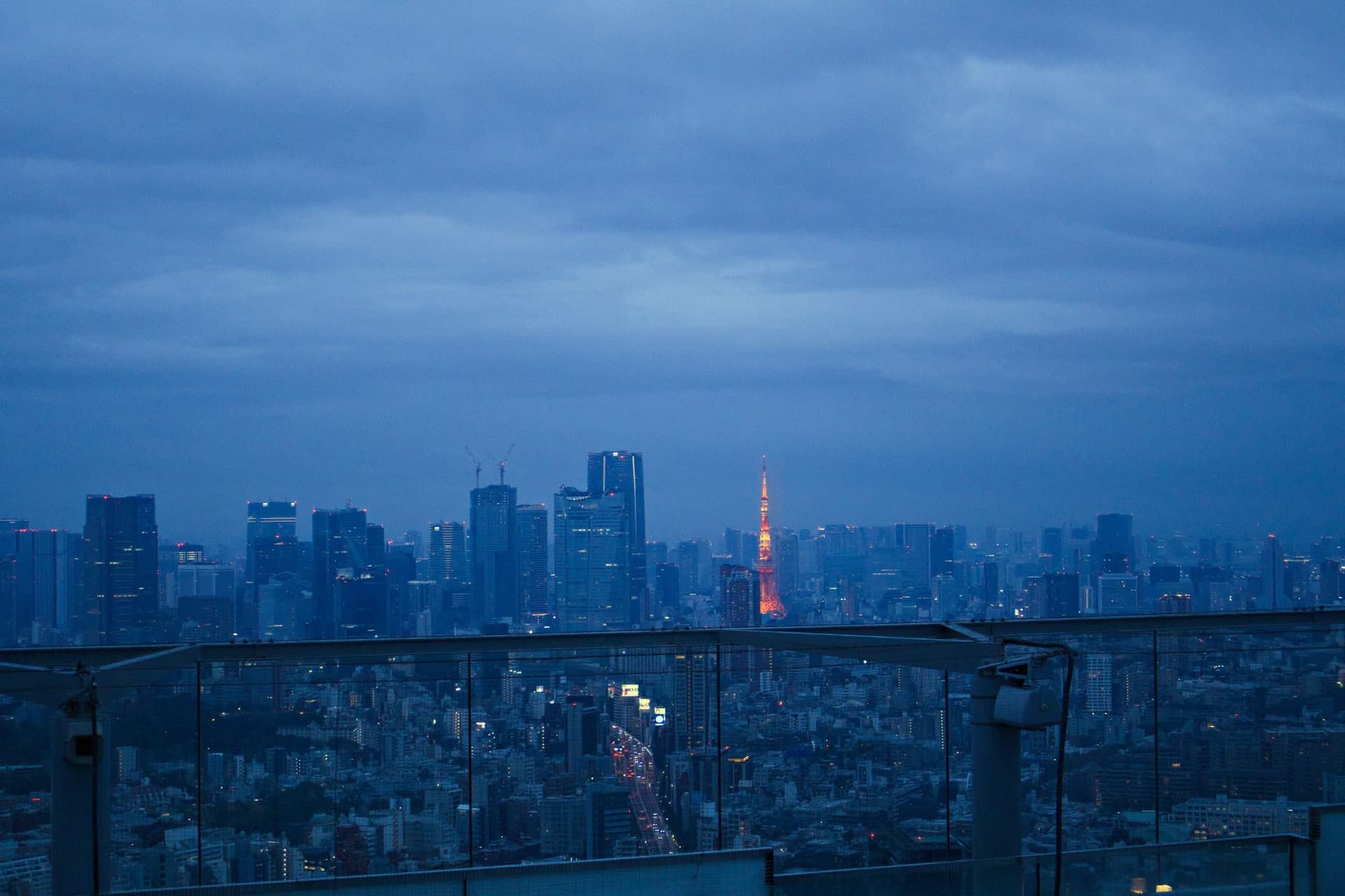 Tokyo skyline at dusk