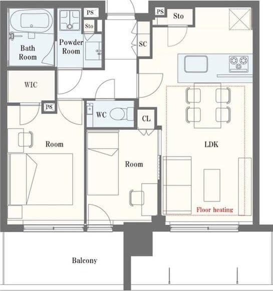 Stylish 2BR in Tokyo Bay's Ariake District